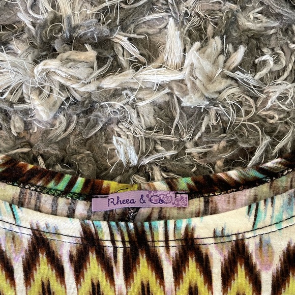 Vintage boho y2k batwing sleeve crop top small - Picture 6 of 10